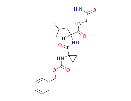 Molecular Structure of 88463-33-6 (Glycinamide,
N-[[1-[[(phenylmethoxy)carbonyl]amino]cyclopropyl]carbonyl]-L-leucyl-)