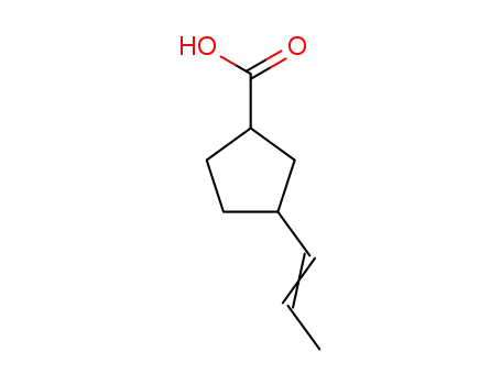 Cyclopentanecarboxylic acid, 3-(1-propenyl)-, [1alpha,3beta(Z)]- (9CI)