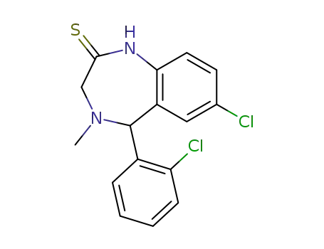 7-chloro-5-(2-chlorophenyl)-4-methyl-1,3,4,5-tetrahydro-2H-1,4-benzodiazepin-2-thione