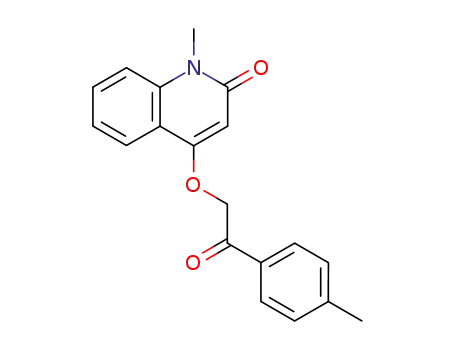 Molecular Structure of 126936-71-8 (1-Methyl-4-(2-oxo-2-p-tolyl-ethoxy)-1H-quinolin-2-one)