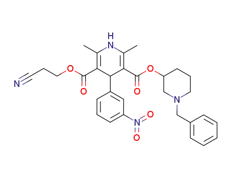 N-benzyl-3-piperidinyl 2-cyanoethyl 1,4-dihydro-2,6-dimethyl-4-(3-nitrophenyl)-3,5-pyridinedicarboxylate