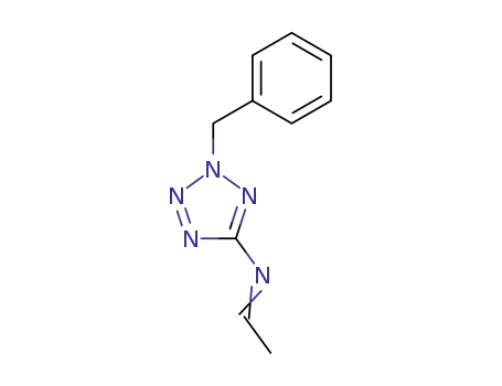 Molecular Structure of 93576-58-0 (2H-Tetrazol-5-amine, N-ethylidene-2-(phenylmethyl)-)