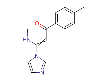 Molecular Structure of 92173-80-3 (2-Propen-1-one,
3-(1H-imidazol-1-yl)-3-(methylamino)-1-(4-methylphenyl)-)
