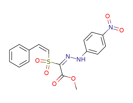 [(4-Nitro-phenyl)-hydrazono]-((Z)-2-phenyl-ethenesulfonyl)-acetic acid methyl ester