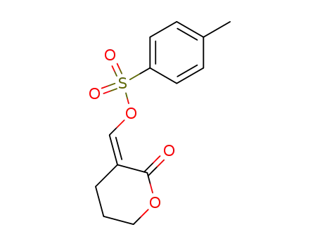 Molecular Structure of 151647-39-1 ((Z)-3-(4-toluenesulfonyloxymethylene)tetrahydro-2H-pyran-2-one)