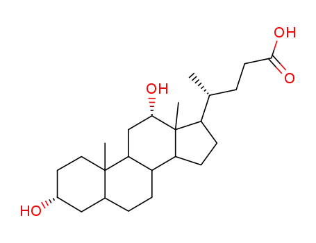 Molecular Structure of 1912-55-6 ((3a,5a,12a)-3,12-dihydroxy-Cholan-24-oic acid)