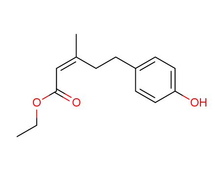Molecular Structure of 102222-74-2 (ethyl 5-(4-hydroxyphenyl)-3-methylpent-2-enoate)