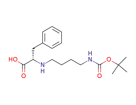 Molecular Structure of 221525-73-1 ((S)-2-(4-tert-Butoxycarbonylamino-butylamino)-3-phenyl-propionic acid)