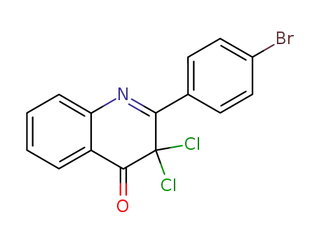 Molecular Structure of 146774-88-1 (4(3H)-Quinolinone,  2-(4-bromophenyl)-3,3-dichloro-)