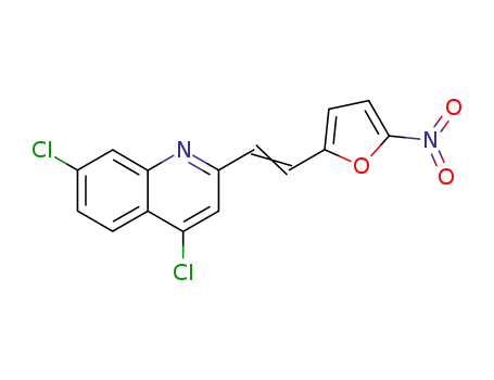 Molecular Structure of 31432-68-5 (4,7-Dichloro-2-[2-(5-nitro-2-furanyl)ethenyl]quinoline)