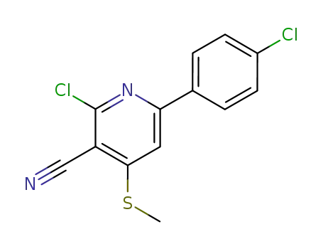 3-Pyridinecarbonitrile, 2-chloro-6-(4-chlorophenyl)-4-(methylthio)-