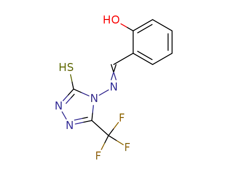 Molecular Structure of 84677-89-4 (3H-1,2,4-Triazole-3-thione,
2,4-dihydro-4-[[(2-hydroxyphenyl)methylene]amino]-5-(trifluoromethyl)-)