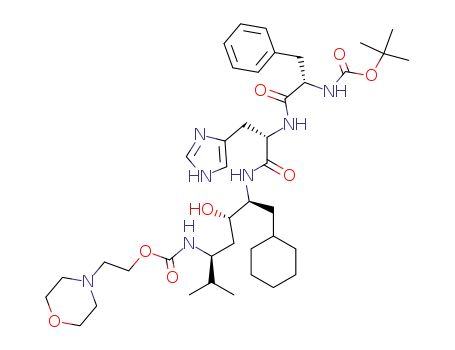 {(1S,3S,4S)-4-[(S)-2-((S)-2-tert-Butoxycarbonylamino-3-phenyl-propionylamino)-3-(1H-imidazol-4-yl)-propionylamino]-5-cyclohexyl-3-hydroxy-1-isopropyl-pentyl}-carbamic acid 2-morpholin-4-yl-ethyl ester