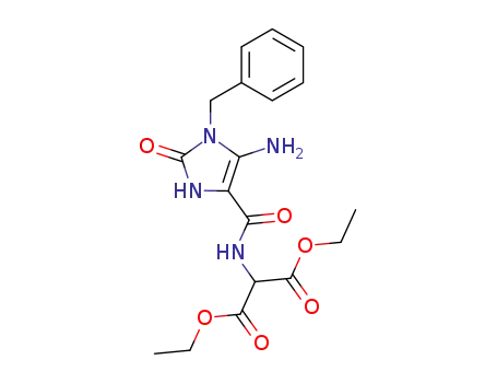 diethyl 2-<N-(5-amino-1-benzyl-2-imidazolonyl-4-carbonyl)amino>malonate