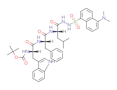 Molecular Structure of 153120-75-3 (Boc-Trp-Phe-Leu-NHNHDns)