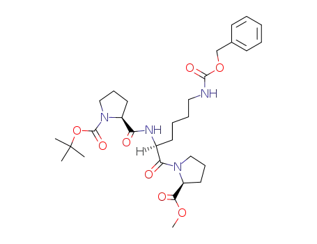 Molecular Structure of 78314-58-6 (Boc-Pro-Lys(Z)-Pro-OCH<sub>3</sub>)