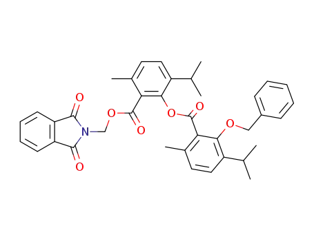 Benzoic acid, 6-methyl-3-(1-methylethyl)-2-(phenylmethoxy)-,
2-[[(1,3-dihydro-1,3-dioxo-2H-isoindol-2-yl)methoxy]carbonyl]-3-methyl-
6-(1-methylethyl)phenyl ester