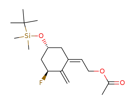 Acetic acid 2-[(3S,5R)-5-(tert-butyl-dimethyl-silanyloxy)-3-fluoro-2-methylene-cyclohex-(Z)-ylidene]-ethyl ester
