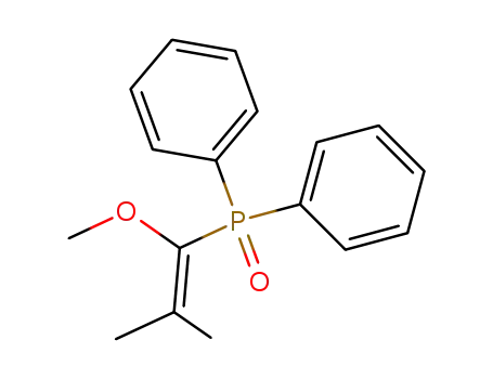 Molecular Structure of 80992-62-7 (Phosphine oxide, (1-methoxy-2-methyl-1-propenyl)diphenyl-)