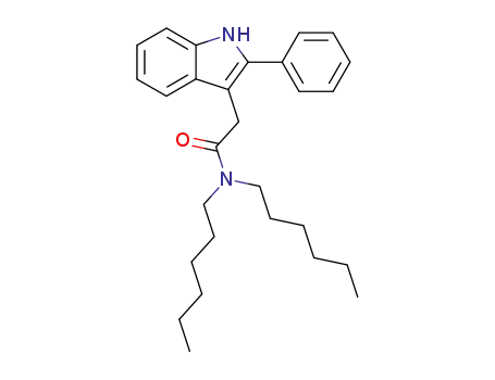 Molecular Structure of 142720-26-1 (N,N-DIHEXYL-2-PHENYLINDOLE-3-ACETAMIDE)