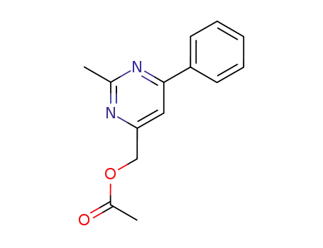 Molecular Structure of 91148-71-9 (4-Pyrimidinemethanol, 2-methyl-6-phenyl-, acetate (ester))