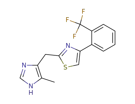 4-(2-trifluoromethylphenyl)-2-<<4(5)-methyl-5(4)-imidazolyl>methyl>thiazole