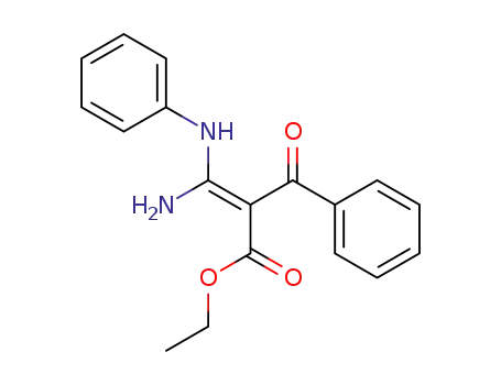 Molecular Structure of 114688-23-2 ((E)-3-Amino-2-benzoyl-3-phenylamino-acrylic acid ethyl ester)