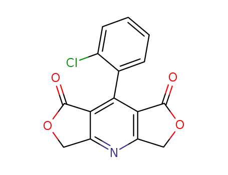 Molecular Structure of 120260-21-1 (1H,3H-Difuro[3,4-b:3',4'-e]pyridine-1,7(5H)-dione,8-(2-chlorophenyl)- (9CI))