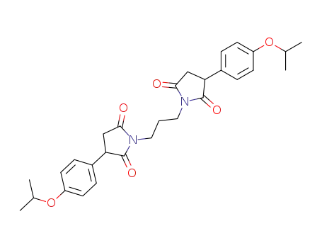 Molecular Structure of 115906-25-7 (2,5-Pyrrolidinedione,1,1'-(1,3-propanediyl)bis[3-[4-(1-methylethoxy)phenyl]-)
