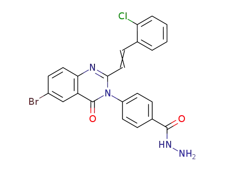 Benzoic acid,
4-[6-bromo-2-[2-(2-chlorophenyl)ethenyl]-4-oxo-3(4H)-quinazolinyl]-,
hydrazide