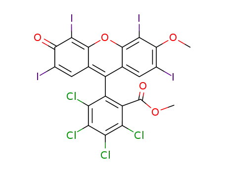 Molecular Structure of 115546-28-6 (ROSE BENGAL, METHYL ESTER)