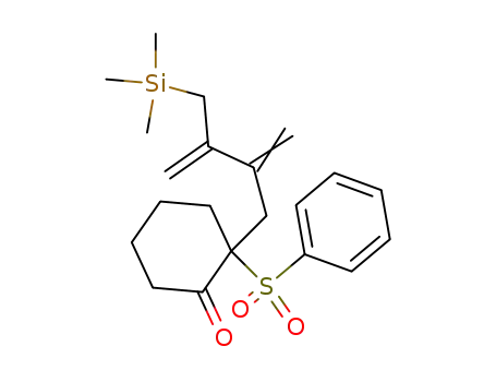 2-Benzenesulfonyl-2-(2-methylene-3-trimethylsilanylmethyl-but-3-enyl)-cyclohexanone