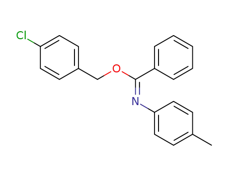 Molecular Structure of 78604-81-6 (N-p-Tolyl-benzimidic acid 4-chloro-benzyl ester)