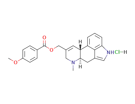 Molecular Structure of 85893-09-0 (O-4-Methoxybenzoyl-elymoclavin-hydrochlorid)