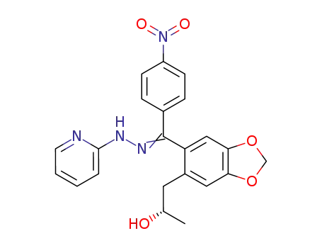 (S)-1-{6-[(4-Nitro-phenyl)-(pyridin-2-yl-hydrazono)-methyl]-benzo[1,3]dioxol-5-yl}-propan-2-ol