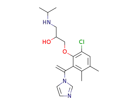 Molecular Structure of 85128-17-2 (1-{6-chloro-2-[1-(1H-imidazol-1-yl)ethenyl]-3,4-dimethylphenoxy}-3-[(1-methylethyl)amino]propan-2-ol)