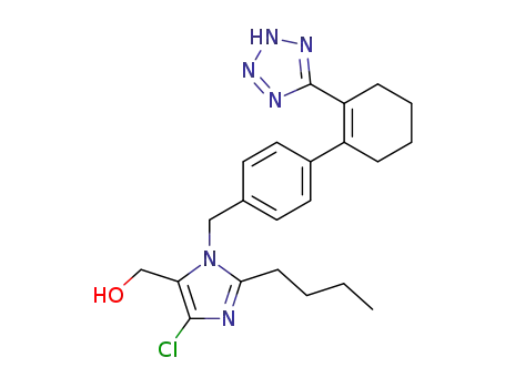 1H-Imidazole-5-methanol,
2-butyl-4-chloro-1-[[4-[2-(1H-tetrazol-5-yl)-1-cyclohexen-1-yl]phenyl]meth
yl]-