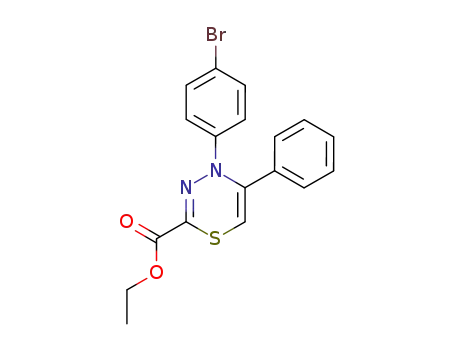 Molecular Structure of 75398-51-5 (2-Ethoxycarbonyl-4-p-bromophenyl-5-phenyl-4H-1,3,4-thiadiazine)