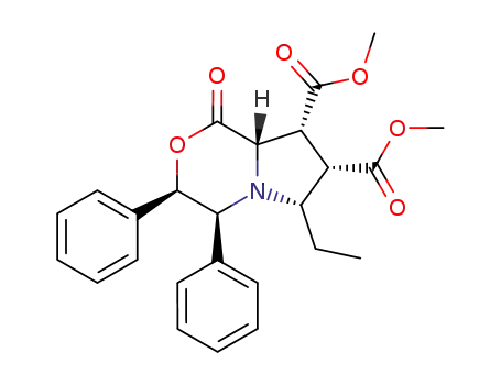 (2S,5R,6S,8R,9R)-5,6-diphenyl-7(S)-ethyl-8,9-dicarbomethoxy-1-aza-4-oxabicyclo<4.3.0>nonan-3-one