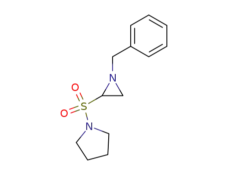 Molecular Structure of 87975-48-2 (Pyrrolidine, 1-[[1-(phenylmethyl)-2-aziridinyl]sulfonyl]-)