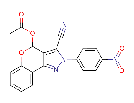 Acetic acid 3-cyano-2-(4-nitro-phenyl)-2,4-dihydro-chromeno[4,3-c]pyrazol-4-yl ester