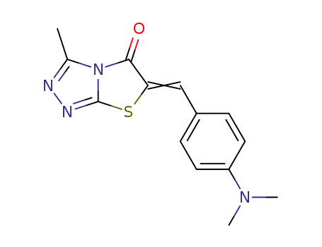 Molecular Structure of 95356-79-9 (6-((4-(Dimethylamino)phenyl)methylene)-3-methylthiazolo(2,3-c)-1,2,4-triazol-5(6H)-one)