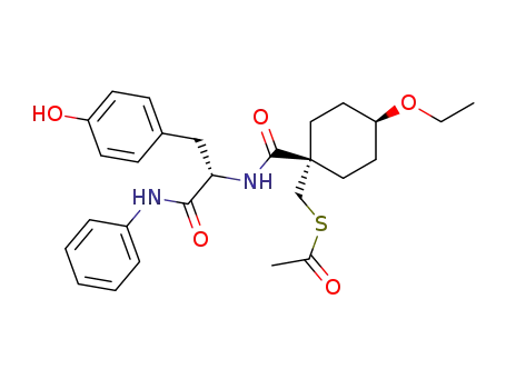Thioacetic acid S-{4-ethoxy-1-[(S)-2-(4-hydroxy-phenyl)-1-phenylcarbamoyl-ethylcarbamoyl]-cyclohexylmethyl} ester