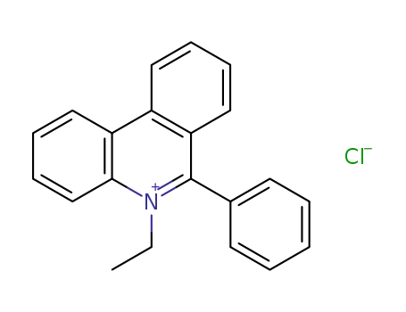 Molecular Structure of 74920-71-1 (5-ethyl-6-phenylphenanthridinium chloride)