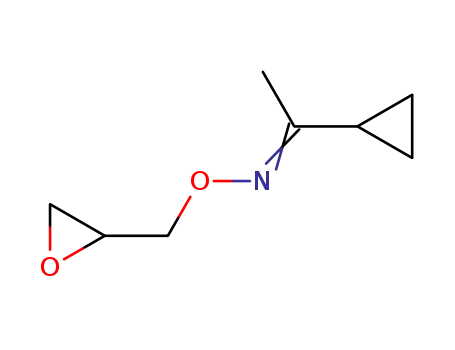 Molecular Structure of 88135-05-1 (Ethanone, 1-cyclopropyl-, O-(oxiranylmethyl)oxime)