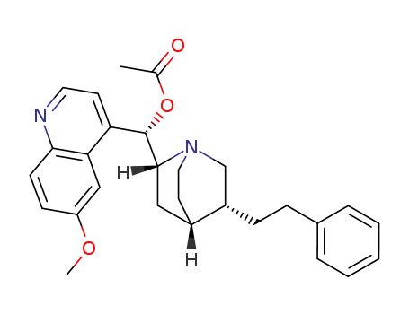 Acetic acid (S)-(6-methoxy-quinolin-4-yl)-((2R,4S,5R)-5-phenethyl-1-aza-bicyclo[2.2.2]oct-2-yl)-methyl ester
