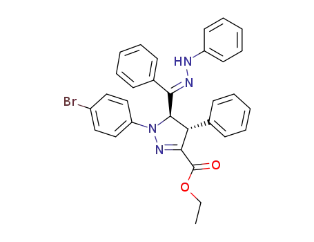 1-(p-bromophenyl)-3-ethoxycarbonyl-4-phenyl-5-benzoyl-2-pyrazoline phenylhydrazone