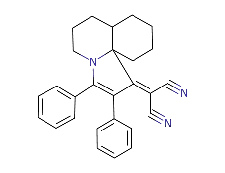 4-Dicyanomethylen-5,6-tetramethylen-2,3-diphenyl-1-azabicyclo<4.3.0>non-2-en