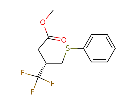 Butanoic acid, 4,4,4-trifluoro-3-[(phenylthio)methyl]-, methyl ester, (S)-