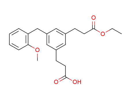 3-[3-(2-Ethoxycarbonyl-ethyl)-5-(2-methoxy-benzyl)-phenyl]-propionic acid